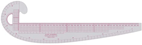 SIXRUN Righello Curvo 6501, Righello da Cucito in Plastica Trasparente Trasparente Ad Alta Precisione con Design Multifunzionale per Creazione di Modelli, Sartoria, Ricamo