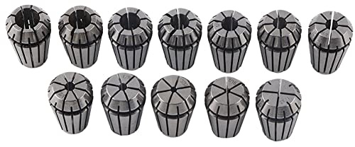 Keenso High-Performance ER16 CNC Spring Chuck Set of 12 for Engraving and Milling Machines, Durable High Speed Steel