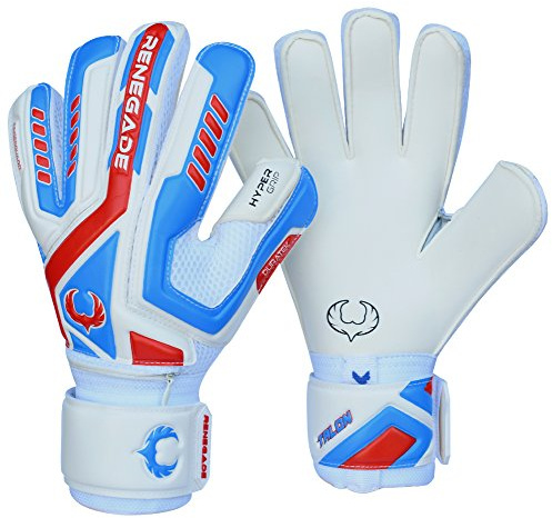 Renegade GK Talon Mirage Guanti Da Portiere Con Pro-Tek Protezione Dito | 4mm Hyper Grip e Duratek | Guanti Portiere Con Stecche (Taglia 8, Gioventù-Adulti, Flat Cut, Level 2)