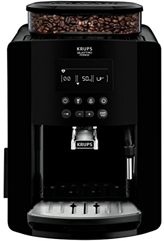 Krups EA8170 Cafetera Eléctrica, 1450 W, 1.7 litros, Acero Inoxidable, Negro