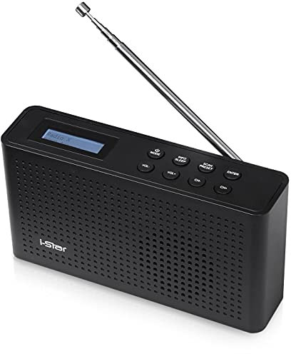 i-Star DAB Radio Portable, DAB Plus/DAB Radio, FM Radio, Small Radio, Digital Radio Mains Powered or Battery, USB Charging, Headphones AUX Port, Sleep Timer