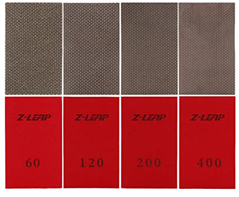 Z-LEAP Diamant-Schleifpapier Handschleifblatt Polierpapier Set für Glas Marmor Beton Granit