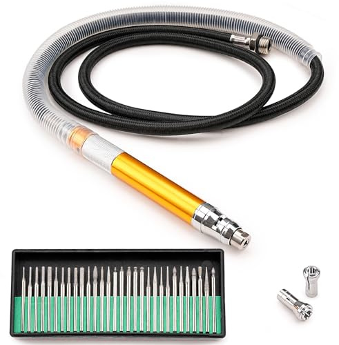 SI FANG 1/8'' Micro Pneumatic Air Pencil Die Grinder Kit Engraving Tool