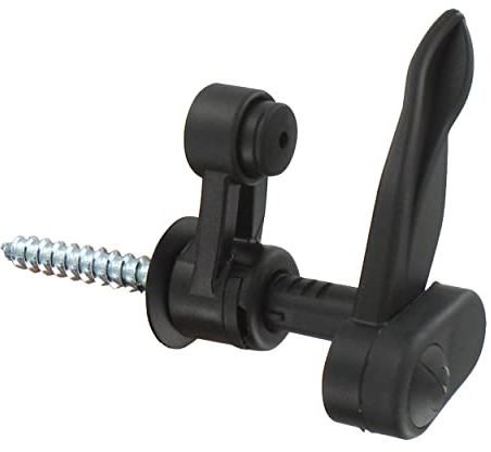 Arrêt Marseillais en Composite avec Butée Amortissante Noir | Diamètre 10 | Longueur 130 | Réglable de 5 à 40 mm | Pour Volet Battant | Réglable sans outils | Fabrication Française