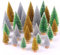 Desktop Miniature Pine Tree Tabletop Christmas Tree Small Pine Tree Decor Christmas Tree Toppers (Silver/Gold/Green 30pcs)