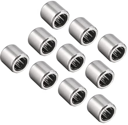 PATIKIL 8mm Hål 12mm OD 12mm Bredd Nål Rullar Lager, 10st Krom Stål Nålar Stål Cage Ett Sätt Koppling Kullager