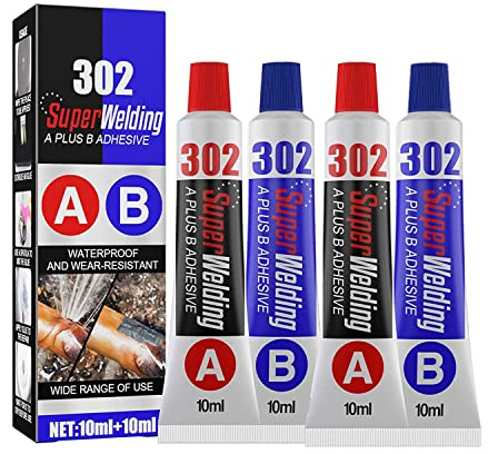 2er-Set magischer Allzweck-Reparaturkleber 302, Gussmetall-Reparaturkleber (A + B), Rissversiegelung, industrieller Schweißkleber zum Füllen von Rissen