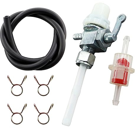 Benzinhahn M12x1 mit Benzinschlauch Benzinfilter für Hercules Prima Kreidler Zündapp Moped Mofa Mokick