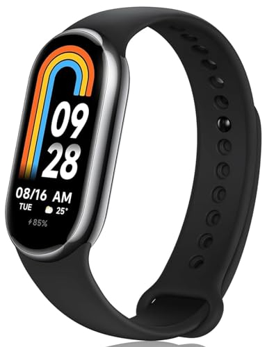 Mi Band 8, Smart Band 8 Pulsera de Actividad, Smartwatch con Pantalla AMOLED de 1.62 Pulgadas con Tasa de refresco de 60 Hz, 190 MAh, 5 ATM, 150 Modos Deportivos, Autonomía de hasta 16 días, Negro