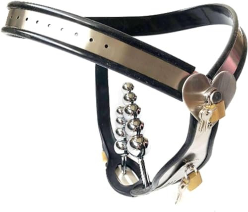 Qodpxxi Unsichtbar Edelstahl Keuschheitsgürtel Frau mit Vaginalplug Und Analplug, Chastity Belt Damen Sexy Set Keuschheit Höschen Gerät Privacy Sex Toyset Extrem Bondage Spielzeug für Frauen