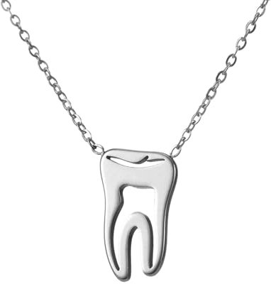 Halskette Ketten Schmuck Herren Frauen Anhänger Necklace Anhänger Zahn Halskette Für Frauen Weisheitszähne Halskette Stahl