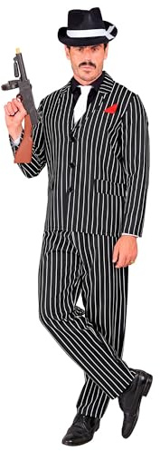 W WIDMANN MILANO Party Fashion - disfraz gangster, traje a rayas, criminal, jefe de la mafia, disfraces de carnaval