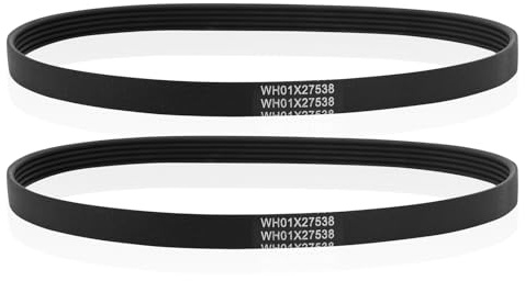2pcs WH01X27538 Washer Drive Belt Replacement, Compatible with GE Washing Machines Replaces Parts AP6328256 PS12299369 4587903 290D1101P005 (Black)