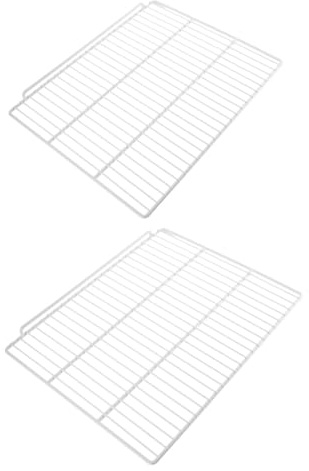 HOLIDYOYO 2pcs Metal Wire Refrigerator Freezer Replacement Shelves Ventilated Fridge Divider Organizers for Storage and Heavy-duty Support Fit for Fridge and Freezer