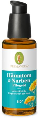 PRIMAVERA Hämatom & Narben Pflegeöl bio* 50 ml - mit Immortelle, Cistrose und Lavendel fein - regenerierende Pflege für beanspruchte Haut - Naturkosmetik - vegan