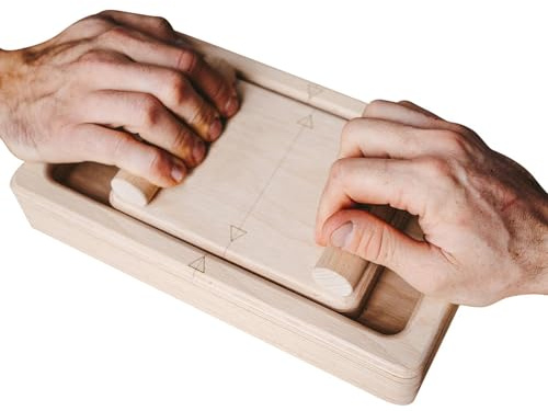Crimp Clash Finger-Tauziehen aus Holz - Das Duell für Kletterer & Boulderer, Griffkraft-Trainer & Lustiges Party-Spiel, Geschenkideen für Klettersportler, Fingerkraft Wettkampf Spielzeug