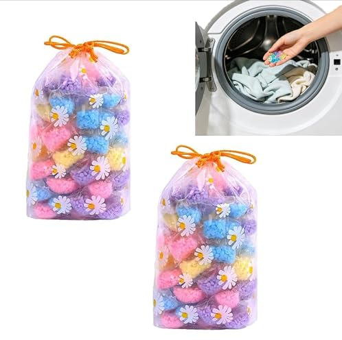 30 / 60pcs lavandería con cuentas de incienso, protección de color, fragancia duradera, mezcla de colores, suave y no irritante, adecuado para ropa, pantalones, vestidos(60pcs)