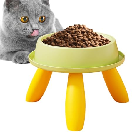 Upphöjd Kattskål Morrhårsvänlig Vattenskål Till Katt Och Hund | Tippsäker Halksäker Upphöjd Kattmatsskål Lindrar Ättrötthet För Kattungar Och Hundar Passar För Resa Daglig Användning I