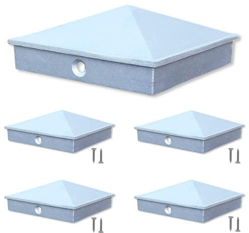 4x4 Fence Post Cap (3 1/2) 4 PACK Decorative Aluminum - Mailbox, Lamp Post, Deck, Dock, Piling Caps
