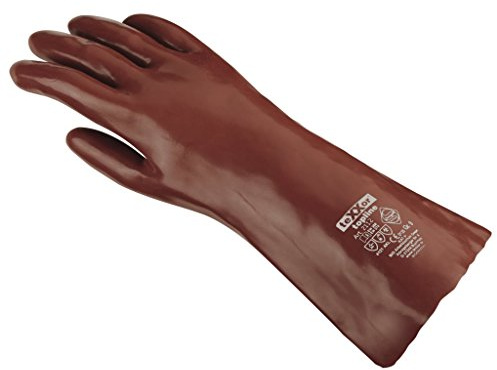 teXXor Handschuhe Chemikalienschutzhandschuhe PVC ROTBRAUN rotbraun 9
