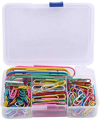 Büroklammern, 250 Stück/Box, Mixed Colors, Große Metallklammern, für Studentenbedarf und Bürobedarf