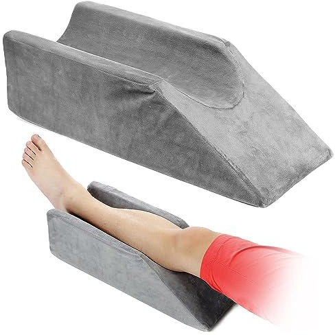 Cuscino di supporto per gambe per dormire e posizionare le gambe con cunei dopo il ginocchio, caviglia, chirurgia del piede, cuscino confortevole con rivestimento in schiuma (50 cm di lunghezza)