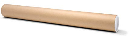 Runde Versandhülse, 10 cm Durchmesser, 90 cm Länge, bis DIN A0, Braun