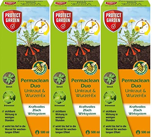 3 X 500ml Protect Garden Permaclean Duo