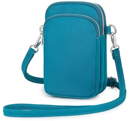 WindTook Handy Schultertasche Kleine Damen Umhängetasche Handytasche Brieftasche Kartentasche Crossbody Bag Mini Sack, Blauer See(für 5.8 IN handy), L/W/H:11x5x17 CM