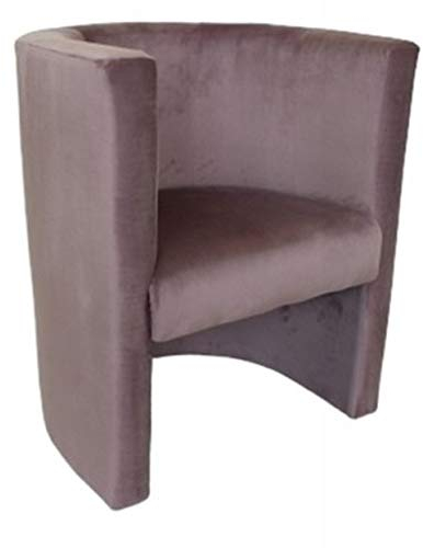 MartHome Gepolsterter Stuhl Club VERO, Cocktailsessel, Clubsessel Plüschsamt Perfekt für Büro, Wohnzimmer, Hotel - Vielseitiges Sitzmöbel, Hocker Loungesessel Handgefertigter (Rosa)