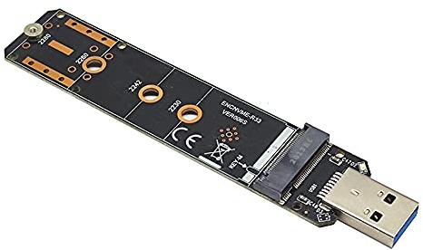 USB 3.1 para NVME SATA Dual Protocol M.2 Key-B-M Adapter 10Gbps USB3.1 Gen 2 Converter Card para NVME 2230-2280 SSD