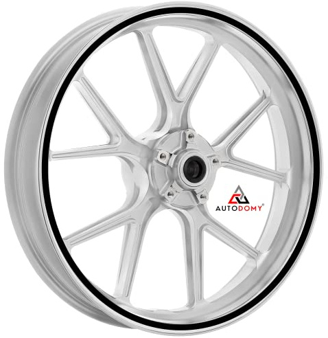 Autodomy Felgenaufkleber für Motorradfelgen, Komplett-Set für 2 Felgen von 38,1 cm bis 48,3 cm (15 bis 19 Zoll), Aufkleber für Motorradfelgen, resistent gegen Regen, Sonne, Fett, Öl (Schwarz, Breite