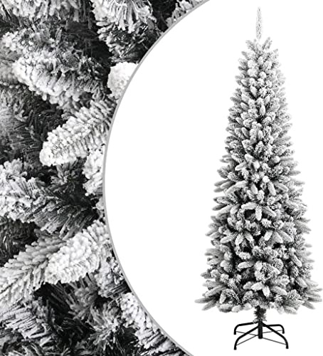 vidaXL Künstlicher Weihnachtsbaum Beschneit 210 cm PVC&PE
