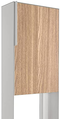 Brevlåda, design stående brevlåda Faro vit med trädekor front – Bravios