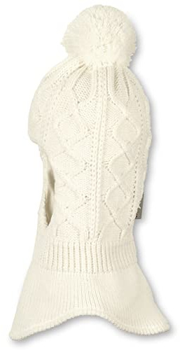 Sterntaler Baby - Mädchen Schalmütze Kleinkinder Schalmütze Bommel Strick, beige, 51