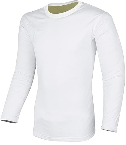 Bikers Gear motorcykelskjorta Kevlar – skyddande motorcykelskjorta pansrad skjorta tung GSM Dupont™ Kevlar® Aramid med skyddande CE motorcykel rustning, Vitt, S
