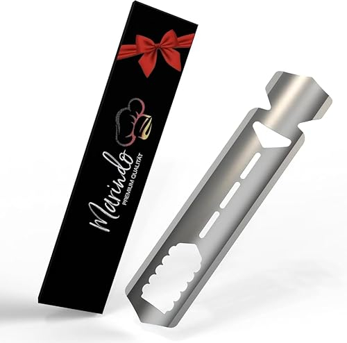 MARINDO Zuckerzange für Feuerzangenbowle 28cm | universell einsetzbar, aus rostfreiem Edelstahl & inkl. Geschenkverpackung | Feuerzange, Zuckerzange