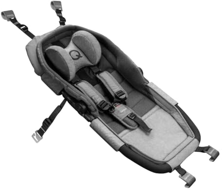 Qeridoo Hängematte Plus für Fahrradanhänger, ergonomisch, weich und sicher für Babys, einfache Installation, Neben der Hängematte kann kein weiteres Kind Platz nehmen.