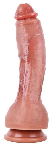 Huzoomtoyz XL Dildo 25CM Sex Spielzeug für die Frauen Männer Paare - Anal Dildos Penis, Realistischer Silikon Doppeldildo mit 3D Hoden Echten Venen Starkem Saugnapf, Analdildo Gay Sexspielzeug