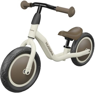 HUDORA Laufrad Cruisy 10 Zoll - Hochwertiges Lernrad ab 15 Monaten - Leichtes Lauflernrad mit Verstellbarer Sattelhöhe - Rutschfahrzeug für Kinder von 78-100 cm - Robustes Kinderfahrzeug - Mocha