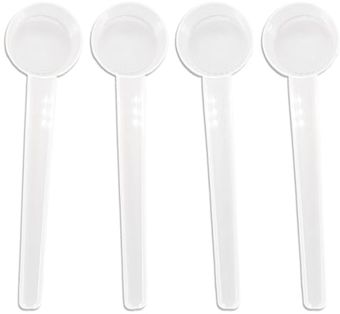 WKRTDY 4er Set Dosierlöffel, transparente Messlöffel mit Skala für präzises Abmessen von 5g, 2g, 3g & 4g,Ideal für Kochen, Backen & Waschpulver