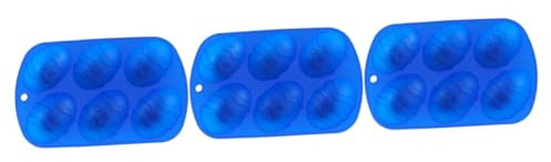 TOPBATHY 3pcs Easter Egg Silicone Cake Molds Non-Stick Easy to Clean for Easter Egg Cake Baking