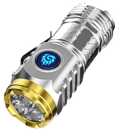TianWlio Mini Lampe de Poche Monstre à Trois Yeux, Lampe Torche LED Ultra Puissante, Lampe de Poche Rechargeable, Portable Flashlight Pour Camping Extérieur