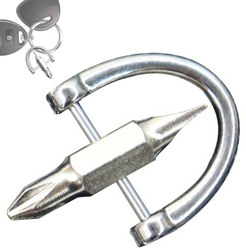 Tournevis à tête plate, petit tournevis cruciforme - Tournevis de poche en métal Petit tournevis à tête plate | Tournevis compact à deux usages Tournevis plat pour ouvrir les paquets