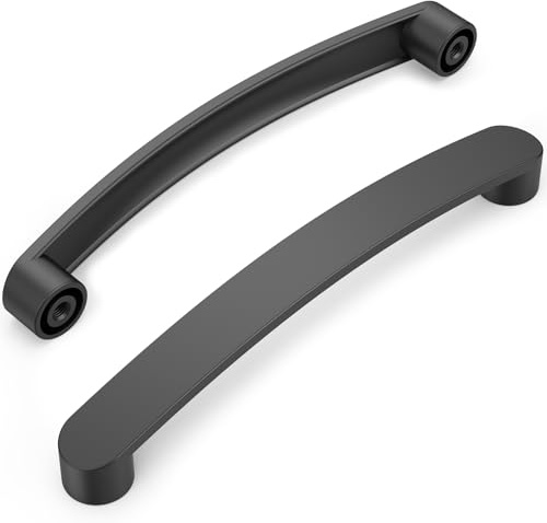 FURNIWARE 10 Stück Möbelgriffe 160mm Lochabstand Schrankgriffe Küchengriffe Schwarz Griffe Möbel Schubladengriffe Griffe für Küchenschränke Schränke Schubladengriffe