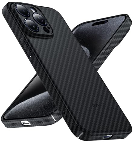 Phoneaura Schutzhülle FÜR iPhone 14 Pro MAX Carbon Optik kompatibel mit MAGSAFE, Hülle 14 Pro MAX I iPhone 14 MAX Case, Handyhülle [flaches Design+ Carbon Optik+ 2 Schutzgläser inklusive]
