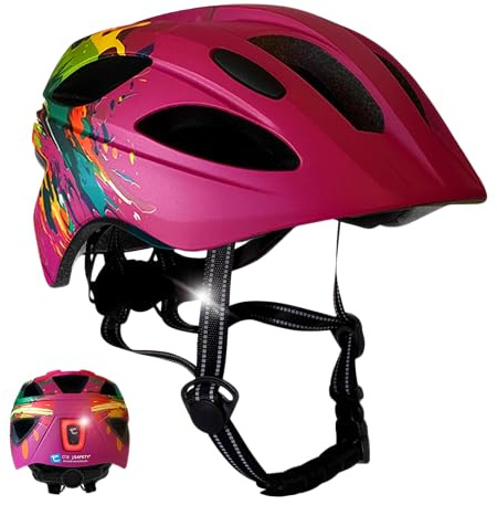 Crazy Safety COOL S.W.A.T. Fahrradhelm Kinder | Fahrradhelm für Kinder von 6-12 Jahren für Fahrrad, Skateboard, Mountainbike, Skates, USB wiederaufladbares Rücklicht |