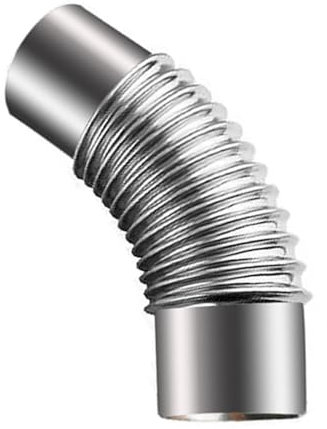 VDCVADKYE Schornsteinabzugsrohr, 45°-Rohrbogen, 100 mm/120 mm/150 mm/160 mm/200 mm, Verzinkungs-Schornstein-Adapterrohr, Ofenrohr-Winkel(180mm)