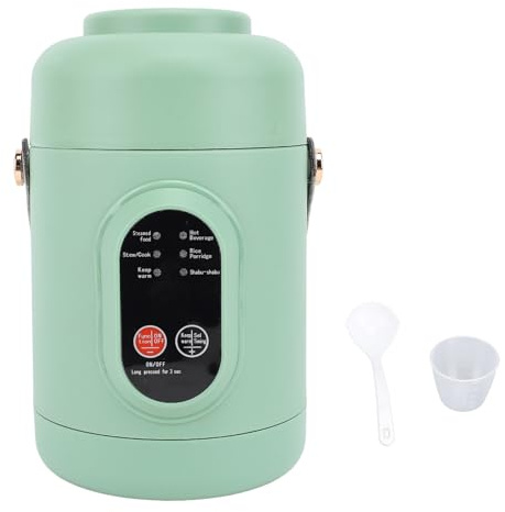 Tragbarer Elektrischer Topf, 500W 800 Ml Reise-Kochtopf, Einfacher Termin, Mini-Multifunktions-Elektro-Kochtopf aus Edelstahl für die Zubereitung von Suppen, Reis, Tee, Brei