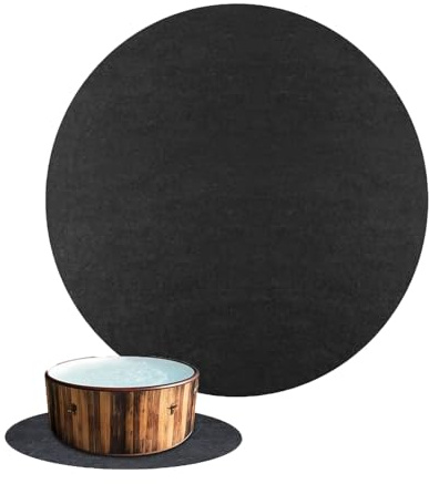 TOOSOAR Bodenschutzmatte Pool,Poolmatten Schutzboden,200cm Poolunterlage,für Outdoor Whirlpools(Abgerundet)